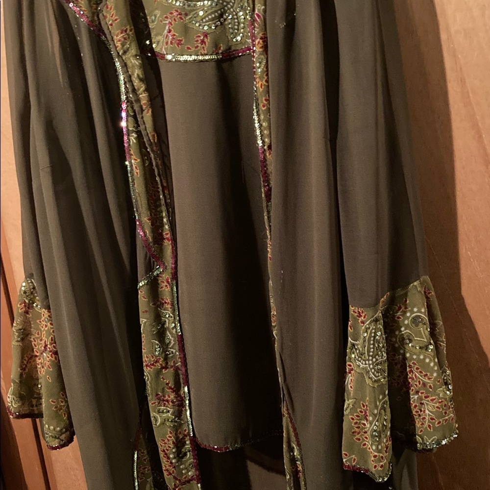 Like New Olive 3-piece Sequin Pantsuit